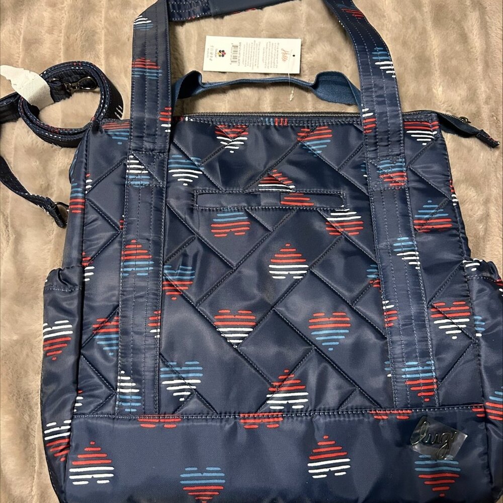 Lug Yacht Zip Tote - Hearts Liberty - NWT